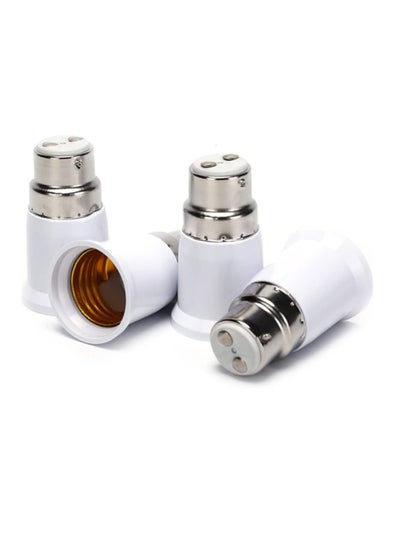 Buy 4-Pack B22 to E27 Adapter Lamp Socket Converter Maximum Wattage 200W Heat Resistant up to 150℃ Fire Resistant Converts B22 Bayonet Fitting to E27 Edison Screw-in Socket in UAE