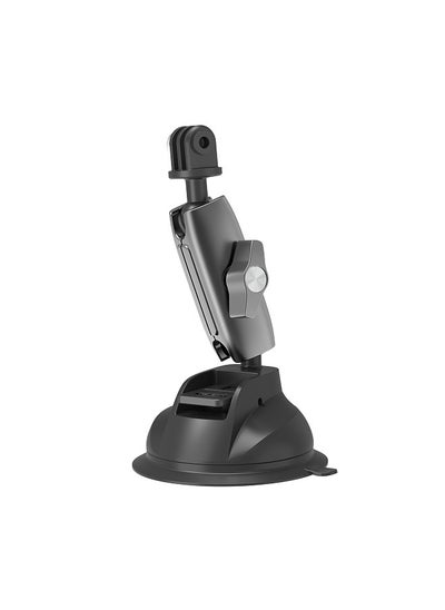 اشتري TELESIN TE-SUC-010 Aluminum Alloy Suction Cup Mount with Double Ball Head 1/4 Inch Screw Replacement for GoPro 11 10 9 Action Camera ILDC Smartphone في الامارات