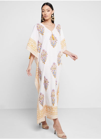 اشتري Cape Sleeve Printed Kaftan في السعودية