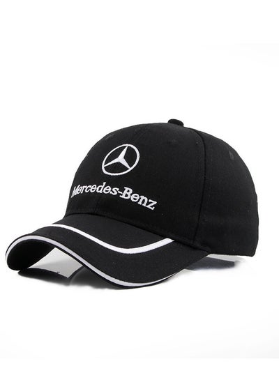 Buy Mercedes Benz Logo Embroidered Adjustable Baseball Caps for Men and Women Hat Travel Cap Car Racing Motor Hat in UAE