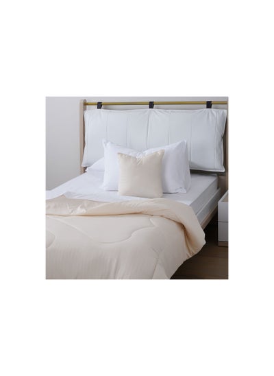 Buy Basic Stripe Roll Comforter 150x220cm - Beige in UAE