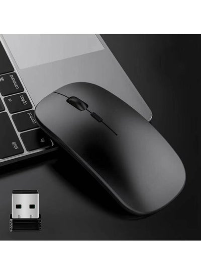 اشتري Wireless Mouse Rechargeable Compatible with Bluetooth Mouse 2.4G Slim Dual Mode Cordless Mouse 80012001600 DPI Silent Computer Mice with USB Type C Receiver Compatible with PC Laptop في الامارات