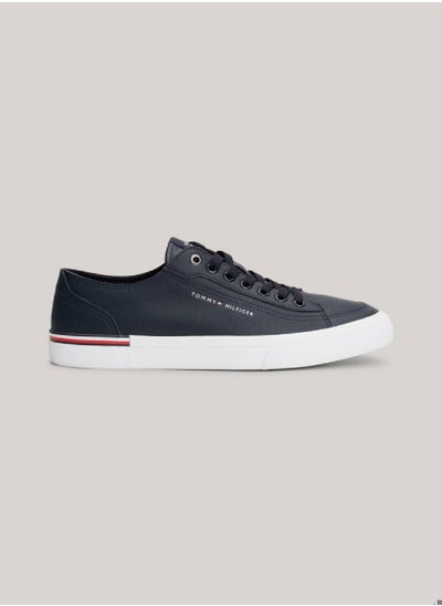 Buy Men's Signature Trim Logo Trainers -  Leather mix upper, Blue in Saudi Arabia