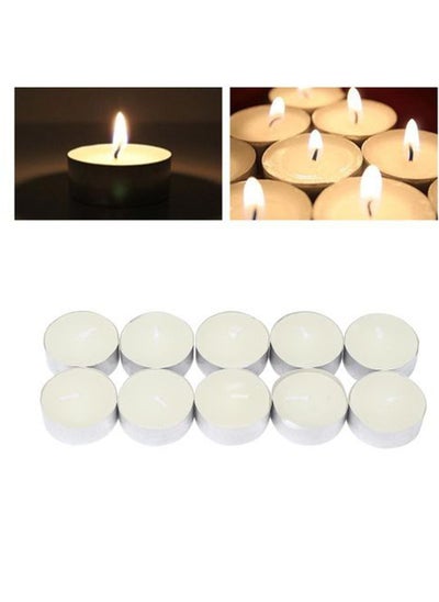 Buy 10 pieces of white round candles in Egypt