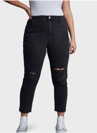 Buy High Waist Mom Jeans in Saudi Arabia