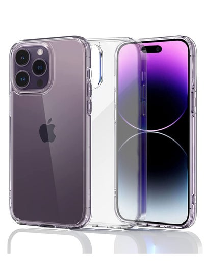 Buy iPhone 14 Pro 6.1' Case (2022) Anti-Yellowing Hard Back Case -Crystal Clear in UAE