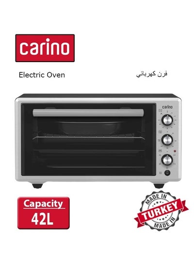 Buy Carino Electric Oven With double Glass Door 42L 1300W CM4240 Black & Silver in Saudi Arabia