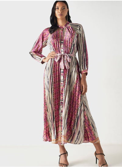 Buy Belted Button Down Dress in Saudi Arabia