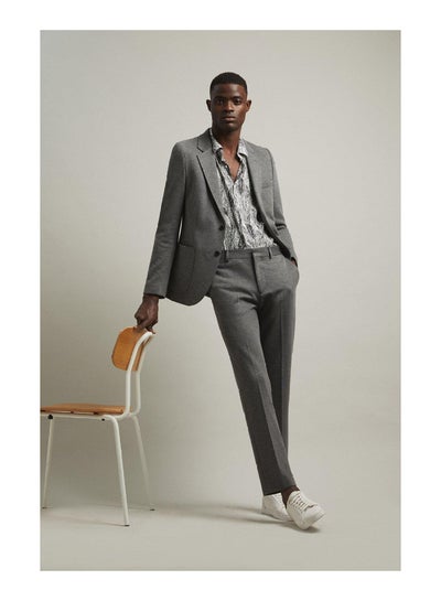 Buy Slim Fit Grey Jersey Suit Jacket in Saudi Arabia