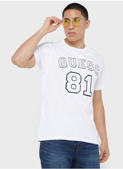 Buy Printed Crew Neck T-Shirt in UAE