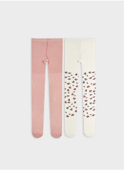 اشتري Patterned Baby Girl Pantyhose 2-Pack في مصر