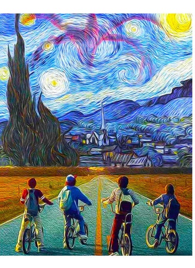 Buy DIY Oil Painting Paint by Number Kit for Kids Adults Students Beginner Van Gogh The Starry Night DIY Canvas Painting by Numbers Arts Craft for Home Wall Decoration Paint by Number in UAE