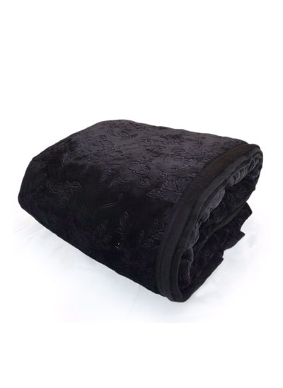 Buy Soft velvet/engraved blanket/King size 220x240 cm in Saudi Arabia