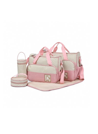 اشتري Five-piece set of mother and baby mummy bag large-capacity multi-functional mother waiting for delivery baby bag going out one shoulder Messenger diaper bag في الامارات