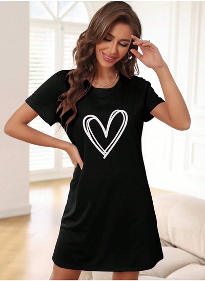 Buy Mesery Sleepshirt Cotton Short Sleeves Printed in Egypt