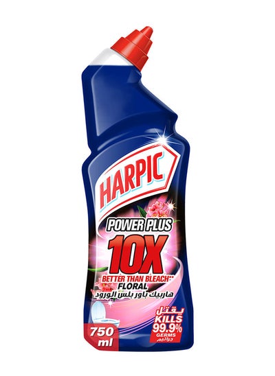 Buy Power Plus Toilet Cleaner 10X Better Than Bleach Kills 99.9 Percent Germs Floral Fragrance 750ml in Saudi Arabia