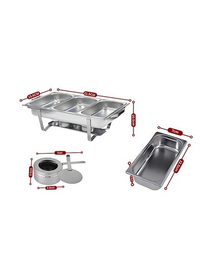 اشتري 12 litre TRIPLE Compartment Chafing Dish في الامارات