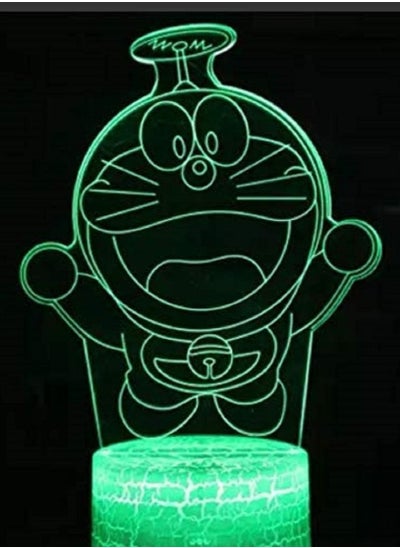 اشتري Large Image DORAEMON Acrylic 3D Multicolor Night Lights USB LED Table Lamp Touch And Remote Control Home 7/16 Color Changing Decor Multicolor Night Light Gifts في الامارات