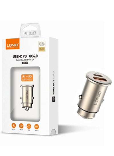 Buy LDNIO C506Q Car Charger With Type C Cable, USB in Egypt