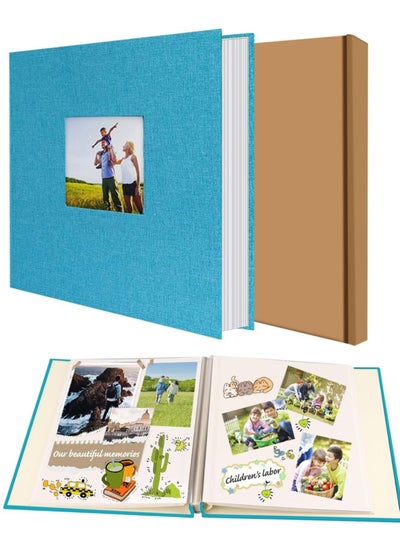 Buy 40-Page Self Adhesive Photo Album Blue in UAE