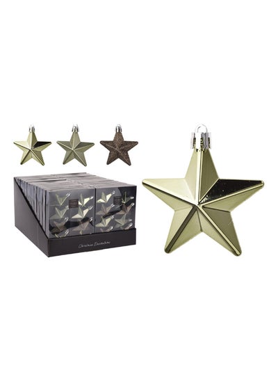 Buy 6.5-cm Hanging Star Decoration Set, Gold - Set of 8 in UAE