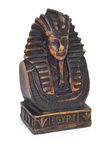 Buy immatgar pharaonic Decorative Egyptian Tutankhamun mask Statue ancient Egyptian souvenirs gifts handmade Home decor collectibles Sculptures  (Egypt - Darck Brown - 6.5 CM Long) in Egypt