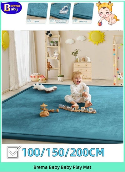 Buy Baby Play Mat Coral Velvet Nursery Rug Extra Thick Kids Crawling Foam Floor for Babies, Kids  Thick Playmat for Babies, Toddlers - Crawling Mat in Saudi Arabia