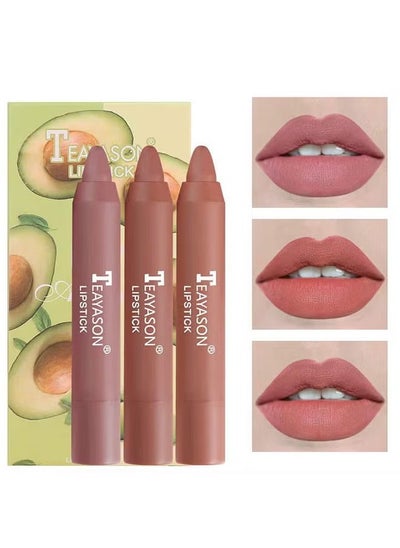 Buy 3PCS Nude Lipstick Set Matte Lip Stick Waterproof Long Lasting Lipstick Non Stick Cup Velvet Lip Gloss Lip Stain Professional Lip Makeup Matte Lipstick Set B in UAE