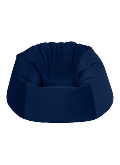 Buy Chair | Round Bean Bag Velvet - Dark Blue in Saudi Arabia