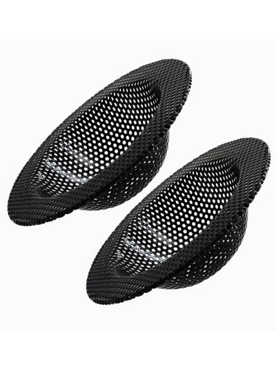 اشتري 2 Pcs Black Kitchen Sink Strainer Large Wide Rim 4.5Inches Diameter Stainless Steel Sink Drain Strainer Kitchen Drain Strainer for Most Sink Drains Anti Clogging Rust Free في الامارات