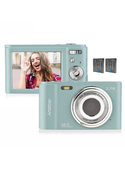 Buy Portable Digital Camera 48MP 2.7K 2.88-inch IPS Screen 16X Zoom Auto Focus Self-Timer 128GB Extended Memory Face Detection Anti-shaking with 2pcs Batteries Hand Strap Carry Pouch in UAE