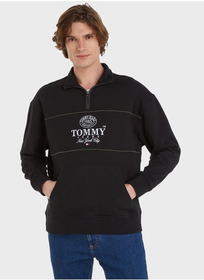 Buy Graphic Half Zip Sweatshirt in UAE