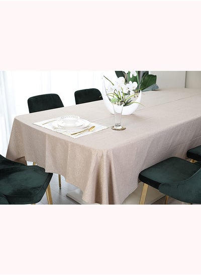 Buy Dessert Glam Table Cover 180x300cm-beige in UAE