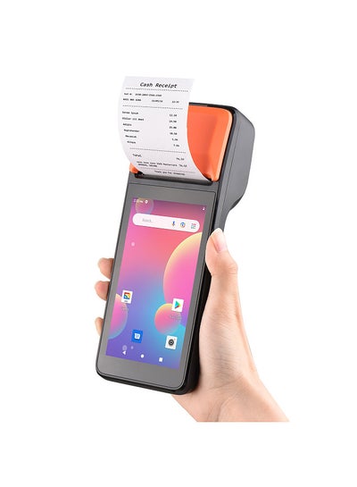 Buy Handheld 3G POS Receipt Printer Android 8.1 1D/2D Barcode Scanner PDA Terminal Support 3G WiFi  BT Communication with 5.0 Inch Touchscreen 58mm Width Thermal Label Printing in UAE