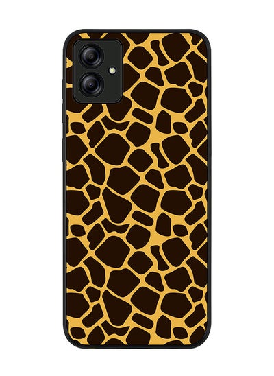 اشتري Rugged Black edge case for Samsung Galaxy A04 Slim fit Soft Case Flexible Rubber Edges Anti Drop TPU Gel Thin Cover - Giraffe Skin Print في الامارات