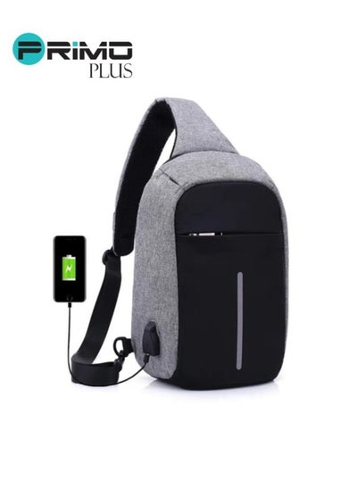 اشتري High quality antitheft mens chest bag USB cross body bag في السعودية