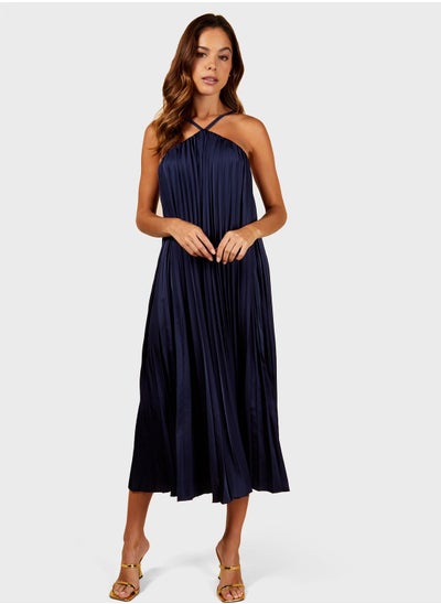 Buy Pleated Midi Dress in UAE