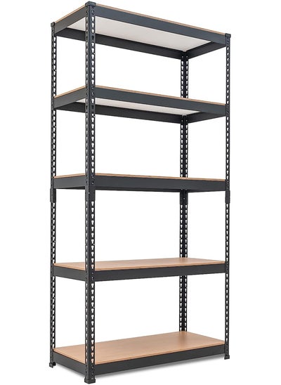 Buy 5 tire Metal Shelf Storage Unit Rack,183x86x36cm Adjustable Garage Storage Utility Rack, Heavy Duty Shelves Organization Multipurpose Shelf Warehouse Basement Kitchen Living Room pantry Black in Saudi Arabia