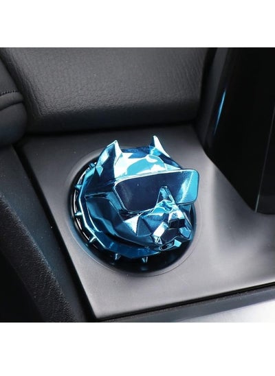 Buy Car Push to Start Button Cover Dog Car One Button Start Stop Decorative Cover Universal for Car SUV Truck(Blue) in Saudi Arabia