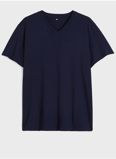 Buy V-Neck Regular Fit T-Shirt in Saudi Arabia