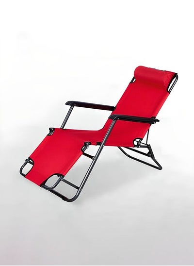 اشتري Portable Recliner Reclining And Folding Garden Sun Lounger Zero Gravity Chair Outdoor Camping Beach Pool Lightweight Armchair في الامارات