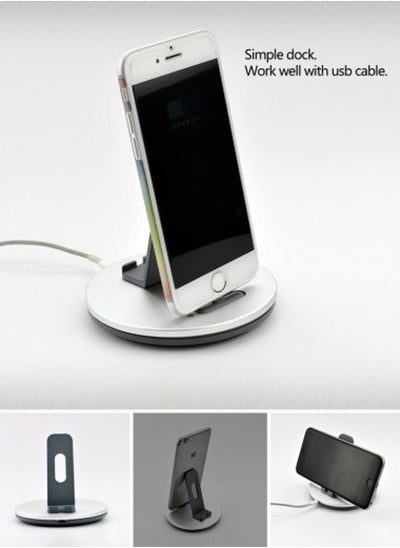 Buy 2 in 1 Docking Station & Stand Aluminum Build Stand Minimal and Sleek Design for iPhone in UAE