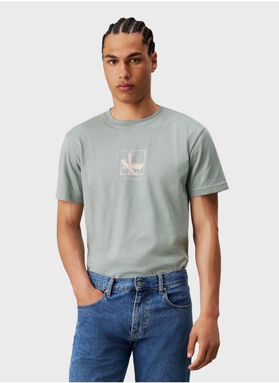 Buy Grid Box Crew Neck T-Shirt in UAE