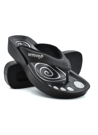 Buy AEROSOFT A0801 LADIES BLACK SLIPPERS in UAE