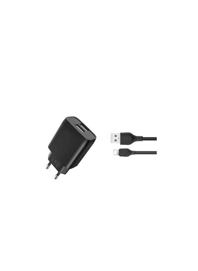 Buy XO L71 Dual Charger With Lightning Cable 2.4A - Black in Egypt