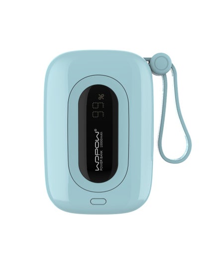 Buy SQ27 portable charger with a capacity of 10,000 mAh - cyan in Saudi Arabia