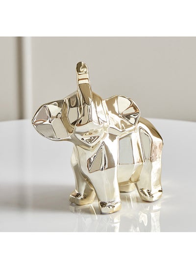 Buy Ash Ceramic Elephant Accent 18.5 x 19.7 x 8.5 cm in Saudi Arabia