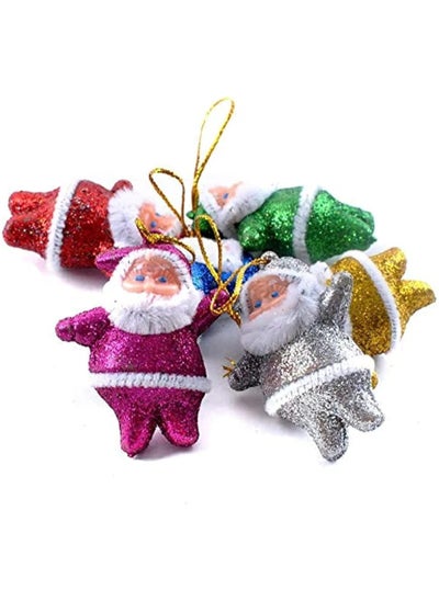 Buy Fashion Christmas Tree Ornament - Santa Claus - 6 Pieces, Multi-Colour, Synthetic Material in Egypt