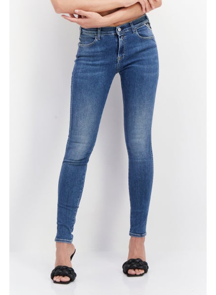 Buy Women Super Skinny Fit Wash Stretchable Denim, Blue in Saudi Arabia