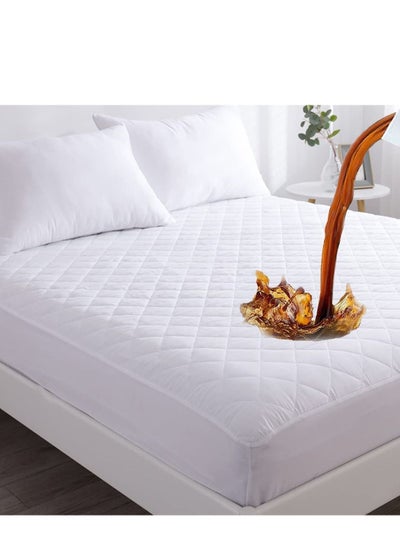 Buy Waterproof Mattress Protector,Cooling Breathable Fluffy Soft Mattress Pad, Washable Mattress Protector,Noiseless Mattress Cover,Bed Cover Waterproof,Deep Pocket Mattress Protector (Queen) in Saudi Arabia